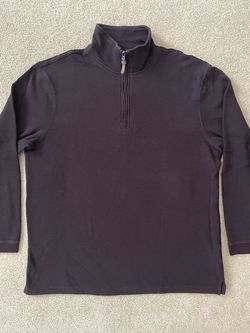Hudson River Textured Quarter Zip Pullover Men's Large - Exc. Condition!