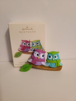 Hallmark Keepsake 2012 Life’s A Hoot With Sisters Christmas Ornament Owls