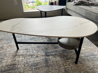 White and grey coffee table