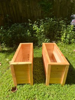 2 Custom Planter Boxes (37 x 13 1/4 x 19 3/4 - W, D, H)