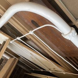 Antique Heavy Ornate Iron Metal Bed Frame. 