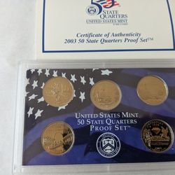 2003 Proof Set Five State Quarters