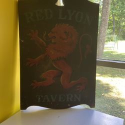 Red Lyon  1962  Wood Sign  
