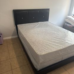 Queen  Size Bed Frame With Mattress All New Furniture And Free Delivery Free Installation 