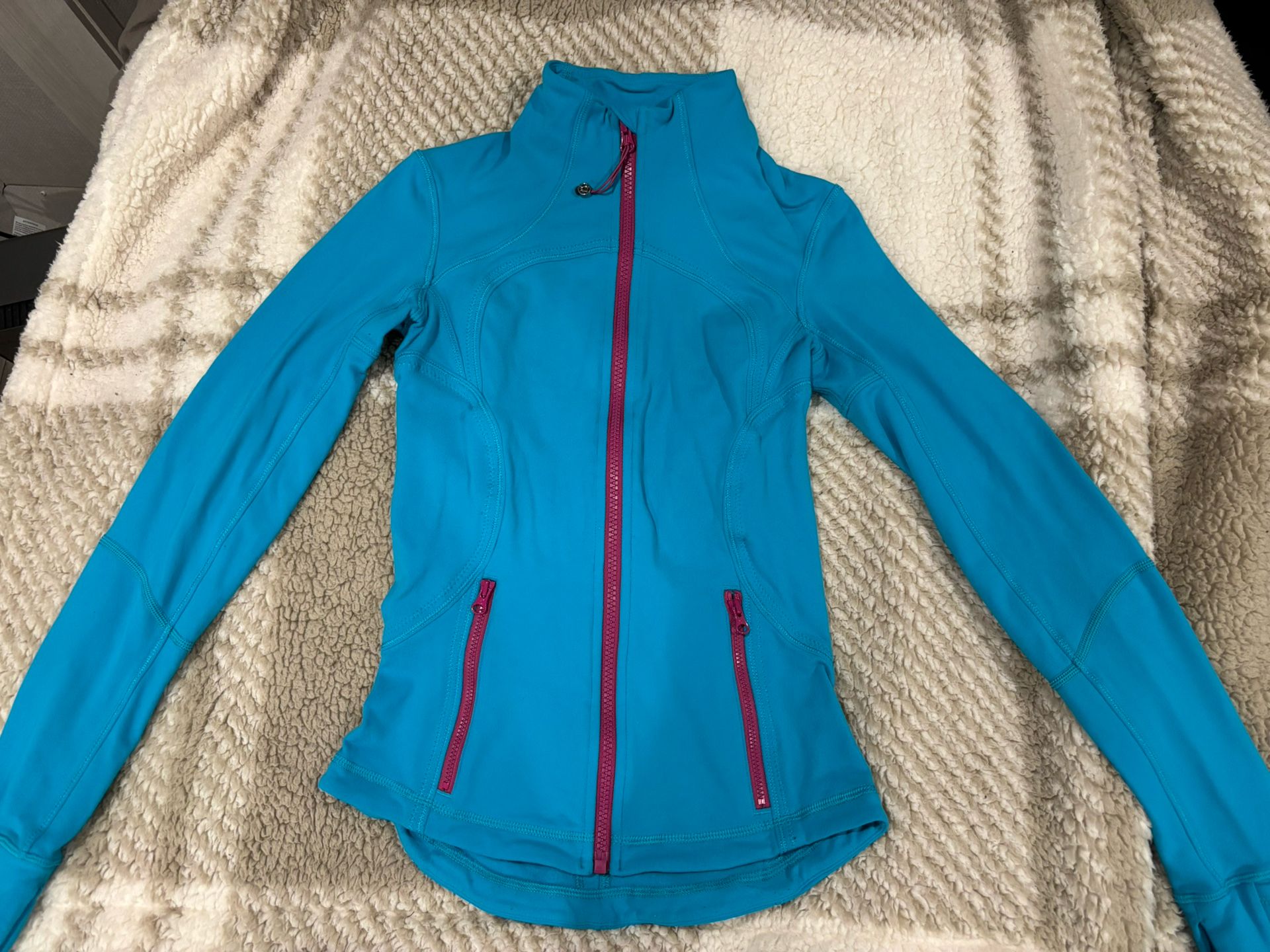 Lululemon Full Zip Jacket Teal Pink