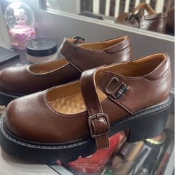 Brown Women Mary Jane Shoes