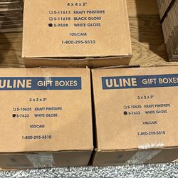 Lot Of NIB White Gloss Gift Boxes 