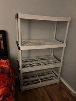 4-Tier Plastic Storage Shelving Unit