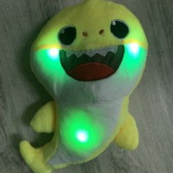 Baby Shark Singing LED Light Plush Toys Music Doll English Song Toy Gift