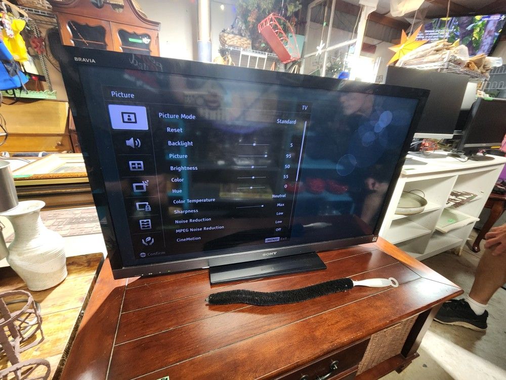 46" Sony Bravia TV with remote 
4 HDMI ports. Works great! 