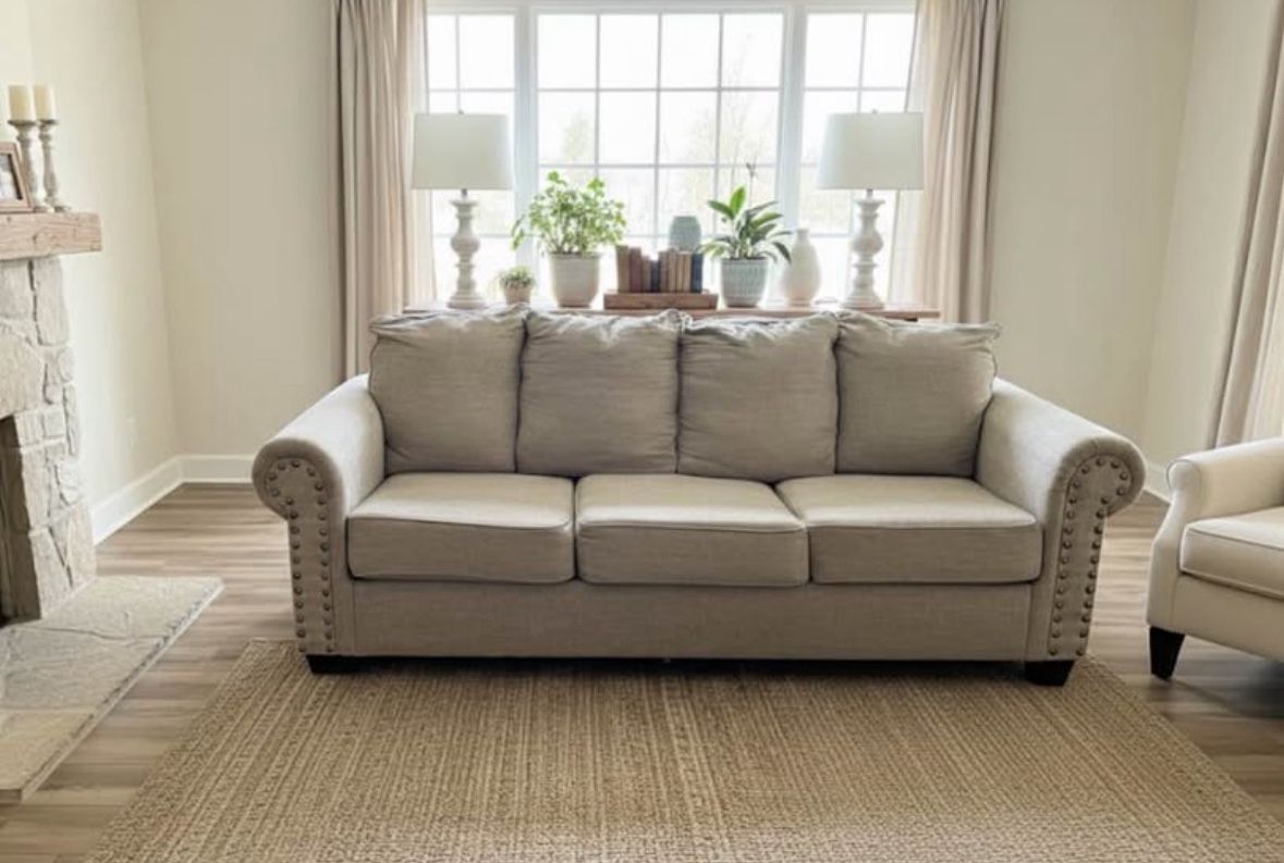 Ashley Furniture Meggett Rolled - Arm Sofa - Like New, Clean & Ready to Use $150 OBO