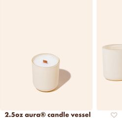2.5oz Aura Candle Jar Matte Ivory Makesy