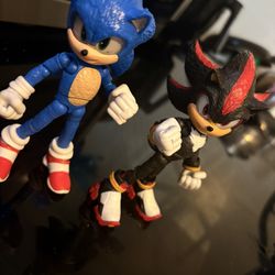 Sonic 3 Figures Shadow And Sonic 5 Inch Pick Up 