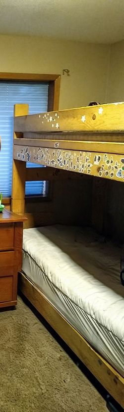 Super sturdy Solid Wood XLong Twin Bunk Bed Frame only