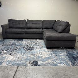 Sectional Sofa Couch with Chaise Gray Delivery Available 🚚