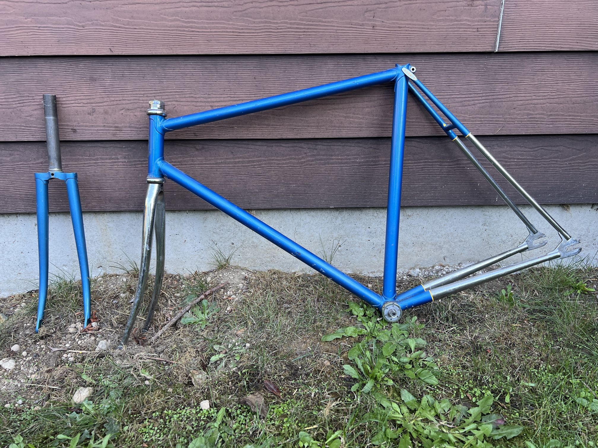 Blue Italian Track Frame and Fork