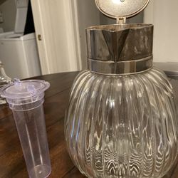 Silver Plated Glass E P Zinc Pitcher