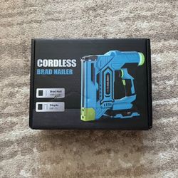 Cordless Nail Gun, 2 in 1 Battery Operated Brad Nailer/Stapler