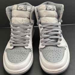 Nike Air Jordan 1 Retro High OG Stealth Grey White 555088-037 Size 8.5 Used