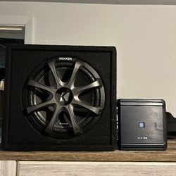 Bocina De 10" De Bajo 600watt Y Una Planta 700 Watt  Alpine En Buenas Condiciones 