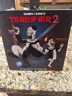 Neca terrifier art the clown and little pale girl