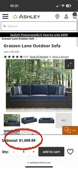 Ahsley Grasson Lane Outdoor Sofa