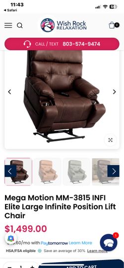 Mega Motion MM-3815 Infinite Position Lift Chair