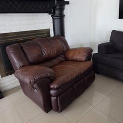 Real Leather Sofas Recliner
