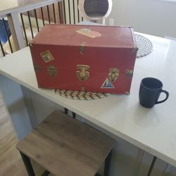 Antique storage box bin metal