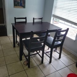 World Market Wood Table And 4 Chairs