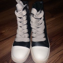 Rick Owens Porterville Jumbo Laced Sneaker 'Black Pearl' **NO original Box**