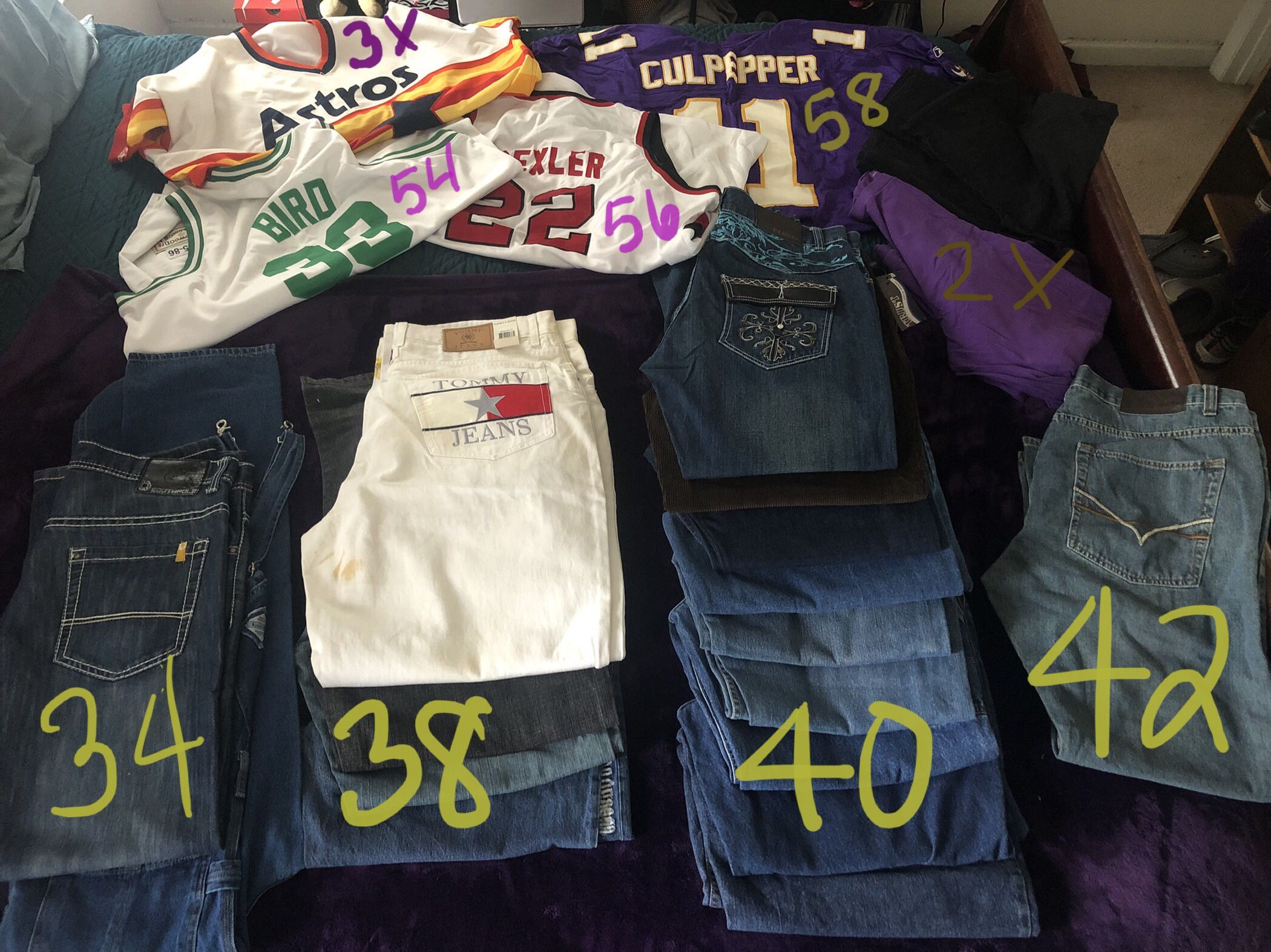 Men’s Clothing Assorted Sizes