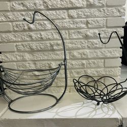 set of 2 metal fruits basket