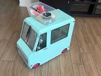 Ice cream truck with accessories