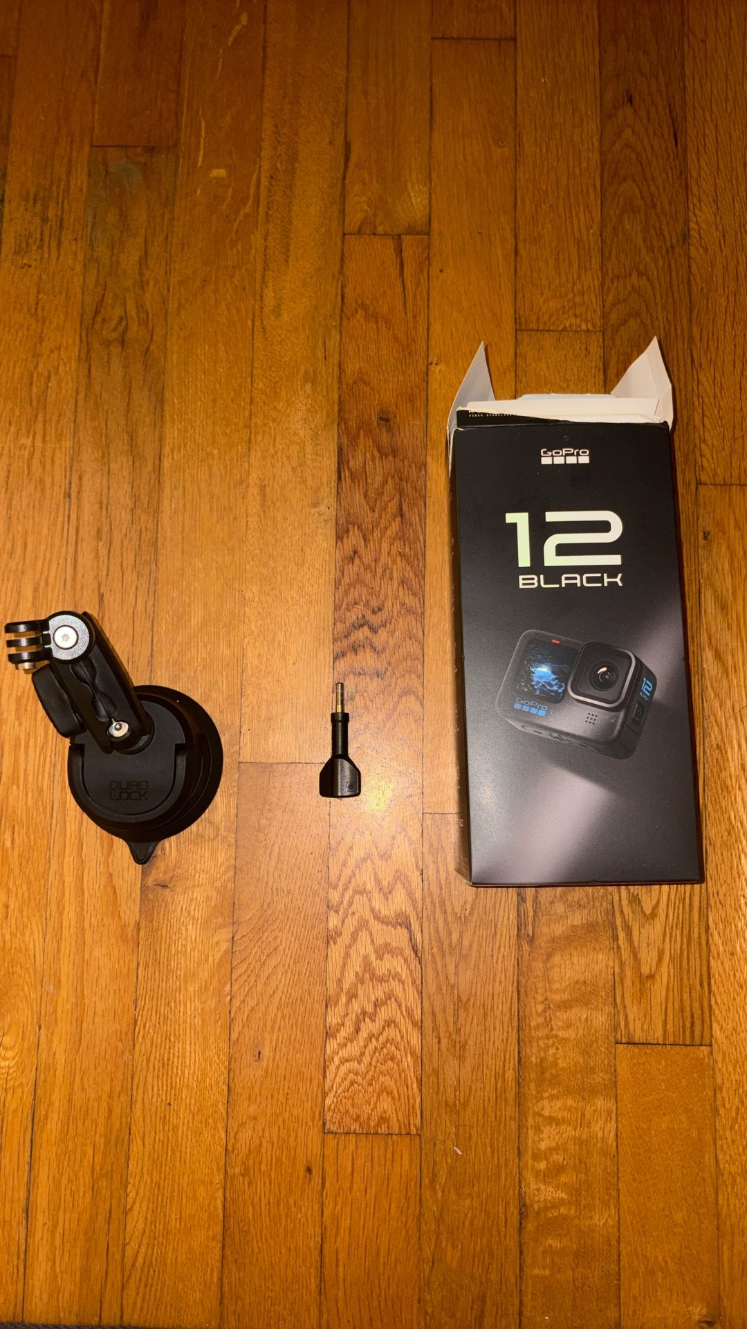 GoPro Hero 12 Black + Quad Lock Suction Mount