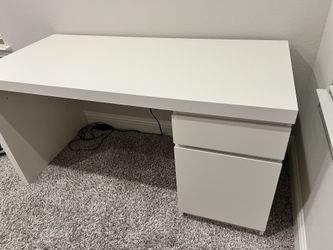 White ikea desk