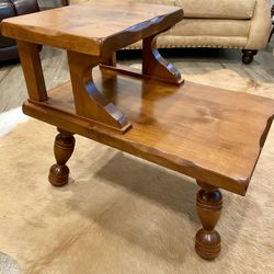 Vintage Mid Century Two Tiered End Table 