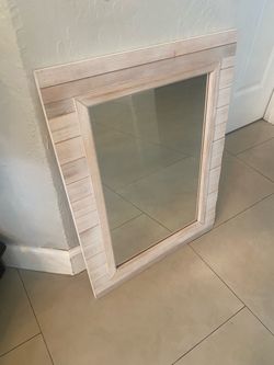 Wood Rectangular Wall Mirror