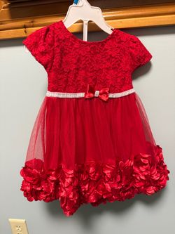 Girls floral red dress 24 mo