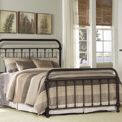 Classic Metal Full Bed with Frame, Dark Bronze, New in Box
