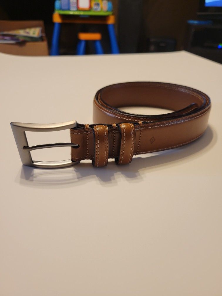 Joseph Abboud Men's Brown Leather Belt