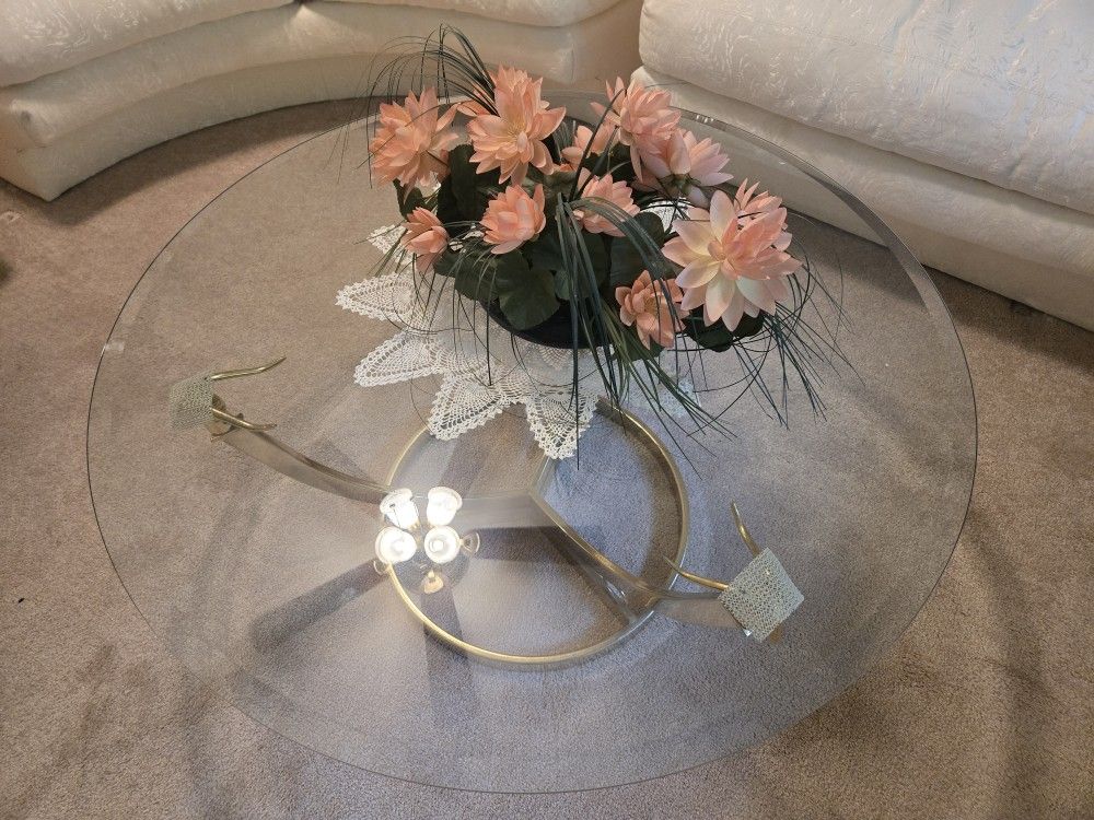 Vintage Glass Coffee Table