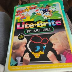 Vintage 80s MB Disney Duck Tales Lite Brite Picture Refill