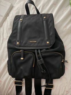 Calvin Klein Black & Gold Medium Travel / Everyday Backpack