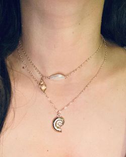 Alloy Pendant Seashell Clavicle Chain