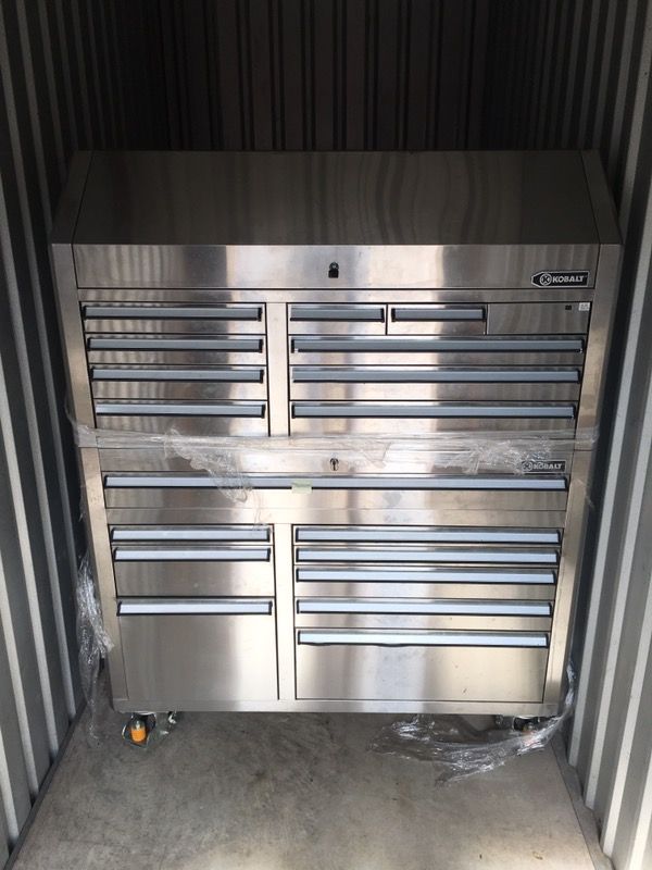 Kobalt Tool Cabinet >> Kobalt 68.7-in x 53-in 18-Drawer Ball-Bearing Stainless Steel Tool Cabinet for Sale in Orlando ... Kobalt Tool Cabinet >> Kobalt 68.7-in x 53-in 18-Drawer Ball-Bearing Stainless Steel Tool Cabinet for Sale in Orlando ...
