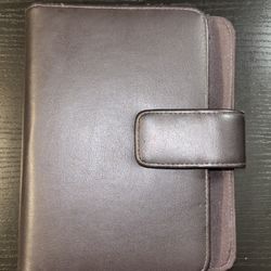 Super Rib World Wide Leather Brown 6 Ring Binder Sz 6 X 8”