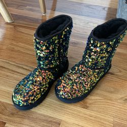 UGG Classic Sequin Boot Size 6 Black