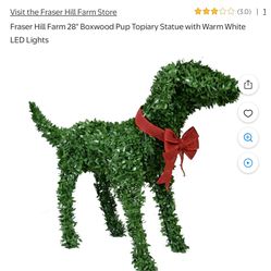 Decorative Topiary Dog Statue – Garden / Patio / Business Display