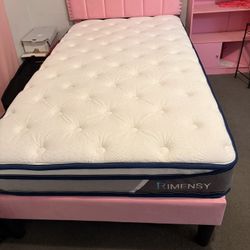 Pink Twin size bed Frame With Head Board